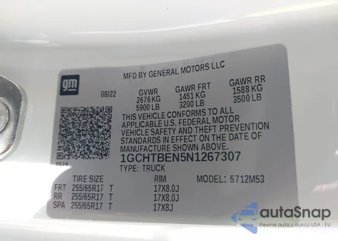 2022 Chevrolet Colorado 4Wd Long Box Wt from USA, damaged, VIN 1GCHTBEN5N1267307